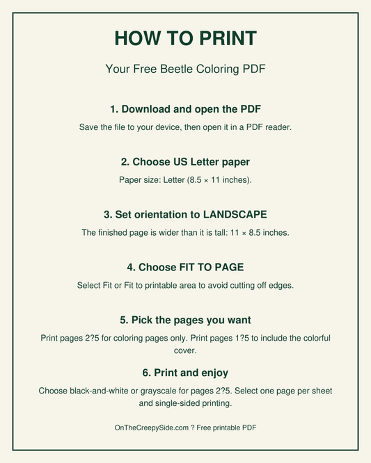 FREE Beetle Coloring Pages | 5-Page Printable PDF Download | Ladybugs, Firefly & Japanese Beetle