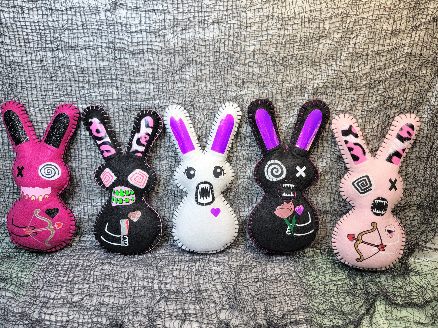 Crazy Zombie Killer Bunny Pixie - Made to order