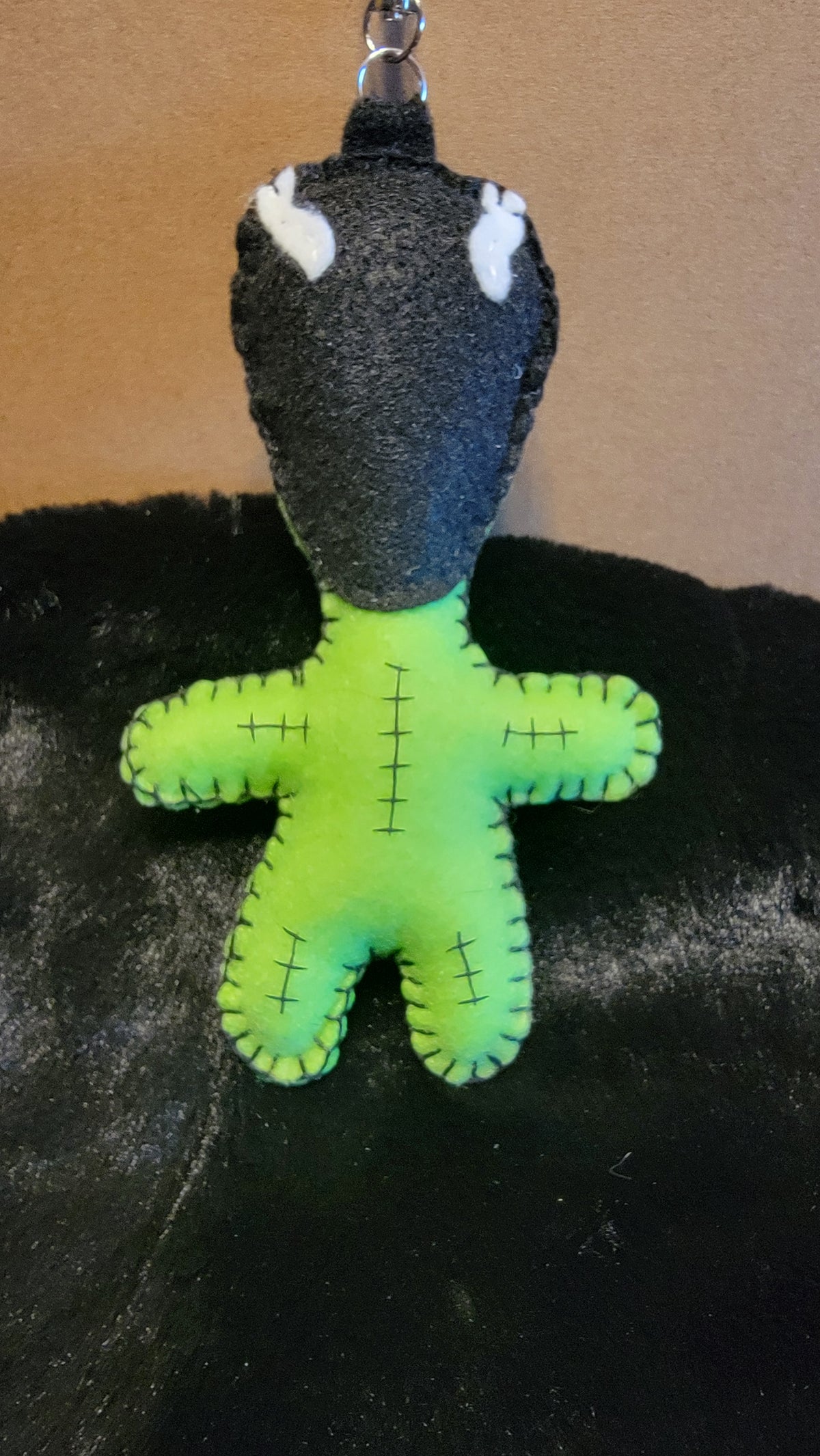 Frankenstein & Bride Doll Keychains | Handmade Felt Monster Bag Charms | OOAK - Ready to Ship