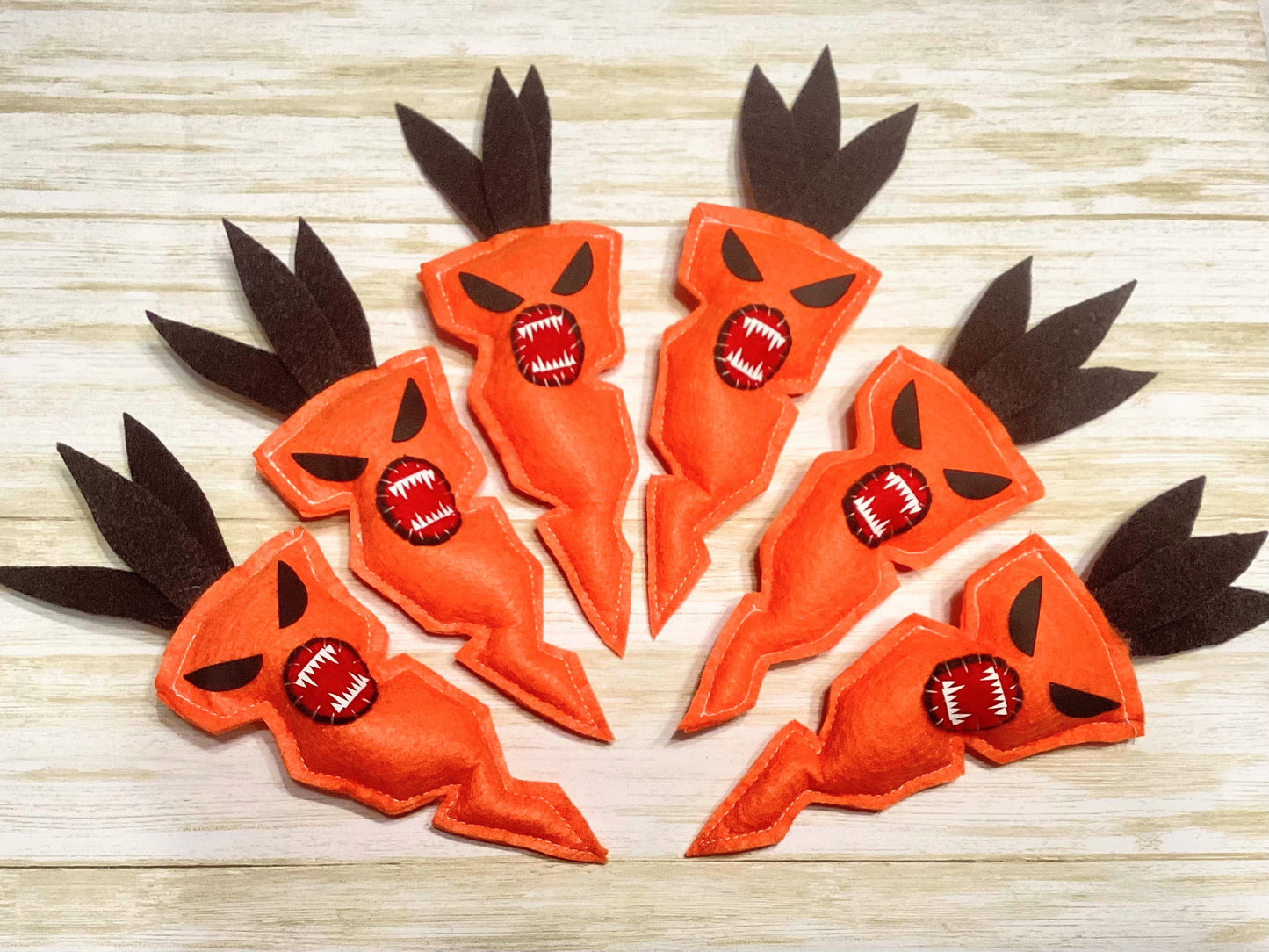 Handmade Creepy Orange Carrot Creature - Made to order