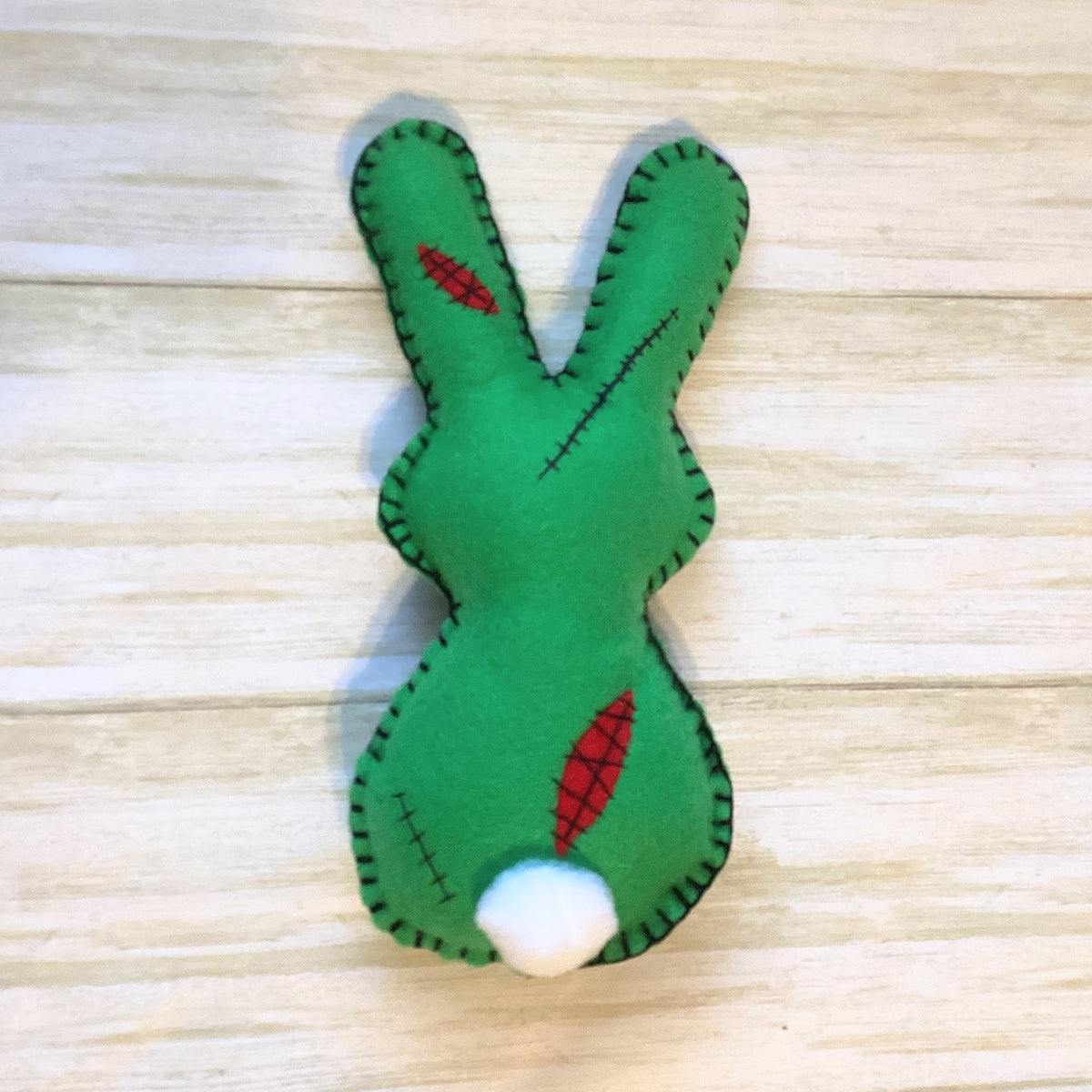 Large Creepy Green Zombie Bunny Plush – Personalized | With or Without Weapon