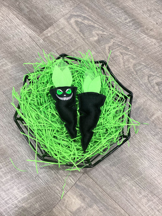 Handmade Creepy Black Carrot Creature - Made to order