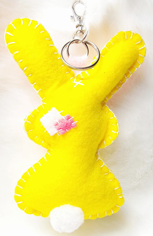 OOAK Mini Bunny Plush keychain / bag charm - Handmade - Ready to ship