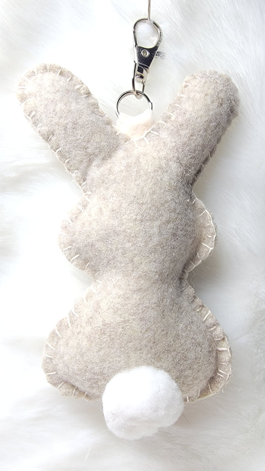 OOAK Mini Chakra Bunny Plush keychain / bag charm - Handmade - Ready to ship