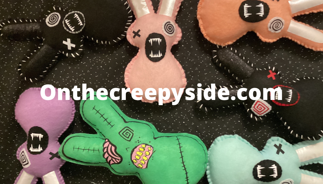 Green Zombie Egg Plush Keychain – Creepy Cute Handmade Ornament - Ready to Ship