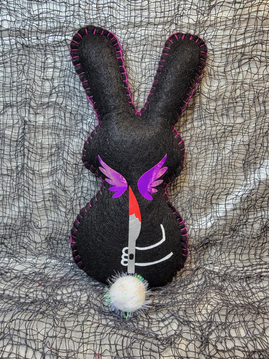 Crazy Zombie Killer Bunny Pixie - Made to order