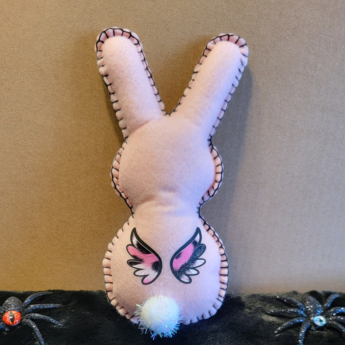Baby Pink leopard cupid killer bunny pixie - Made to order