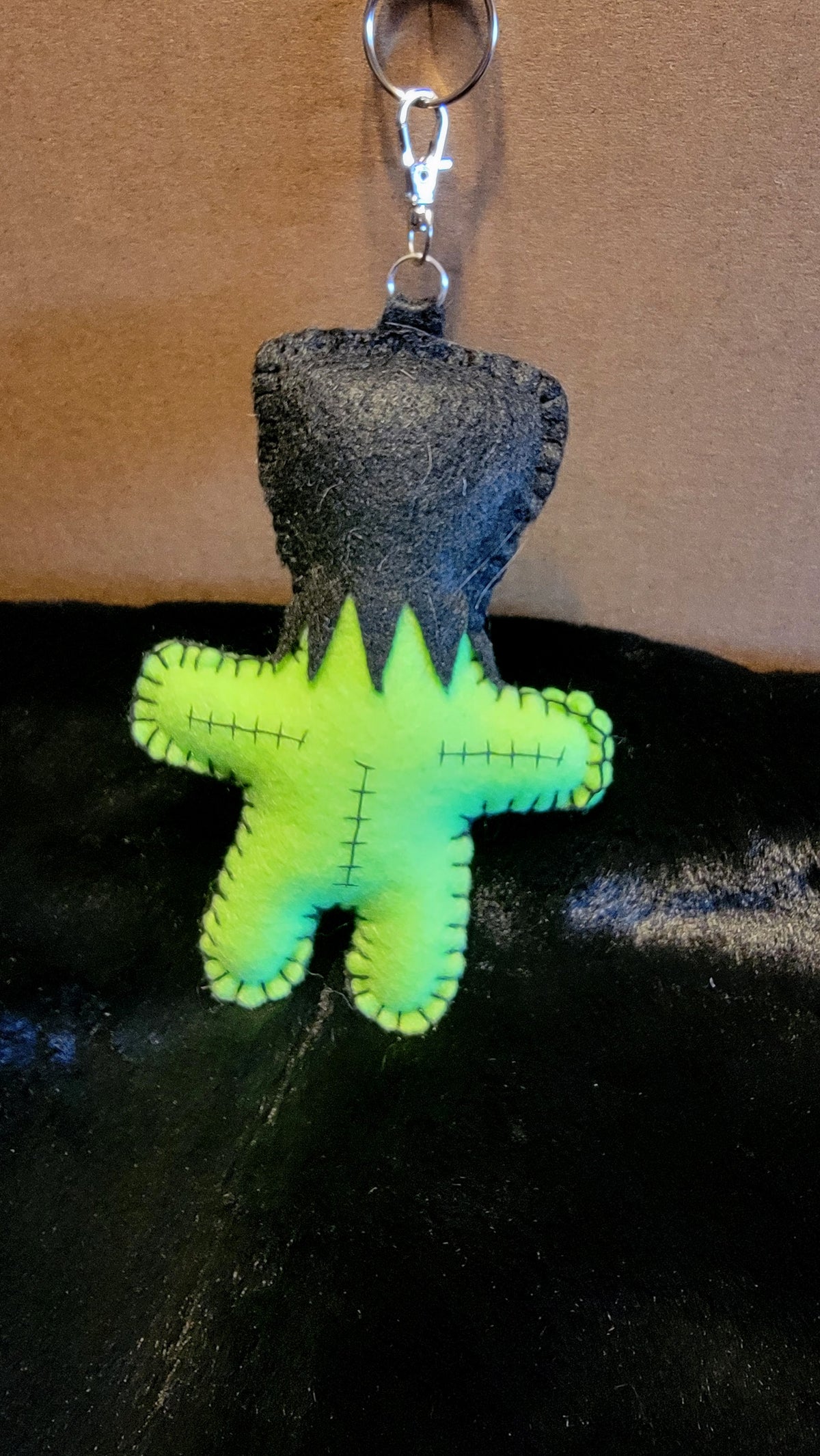 Frankenstein & Bride Doll Keychains | Handmade Felt Monster Bag Charms | OOAK - Ready to Ship