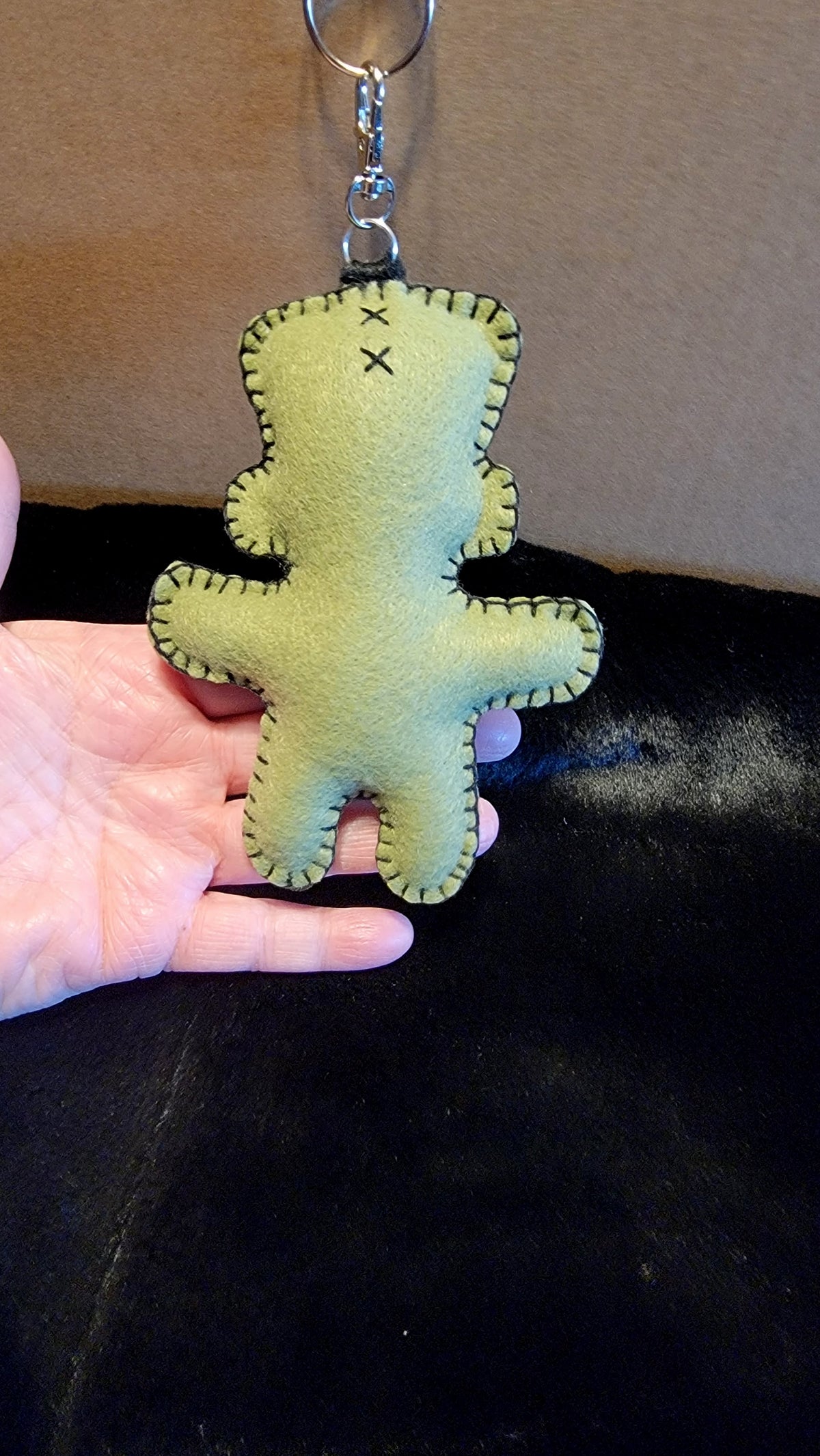 Frankenstein & Bride Doll Keychains | Handmade Felt Monster Bag Charms | OOAK - Ready to Ship