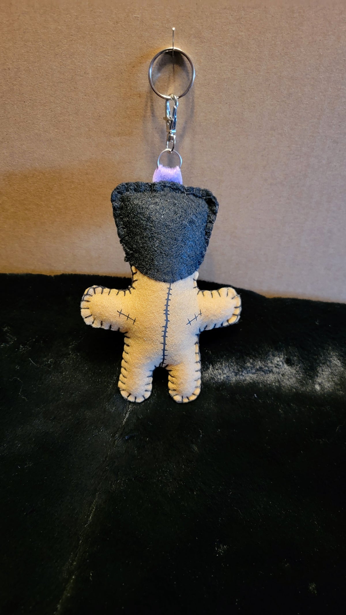 Frankenstein & Bride Doll Keychains | Handmade Felt Monster Bag Charms | OOAK - Ready to Ship