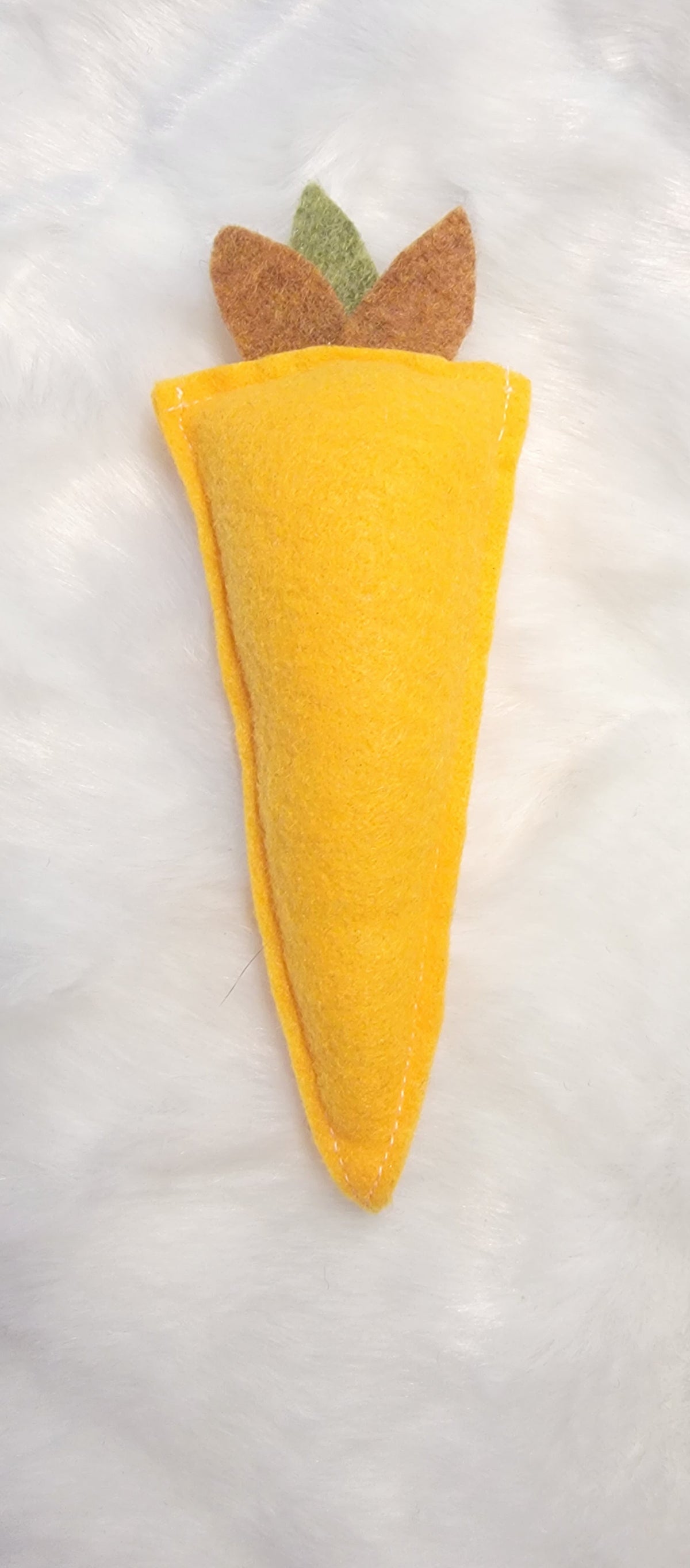 Cute Autumn Carrot Creature – Handmade Felt Easter Plush or Keychain - made to order