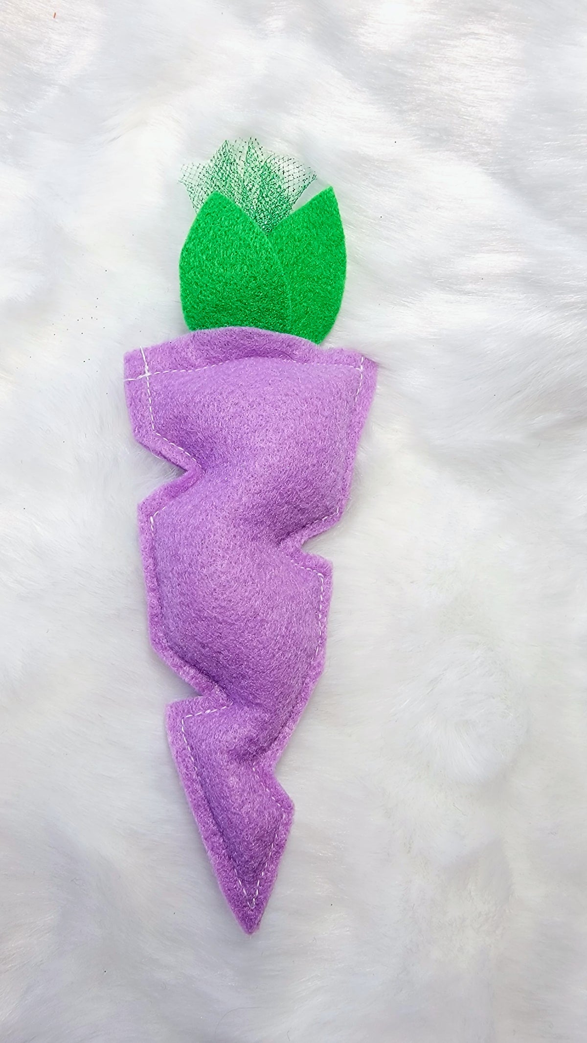 Cute Carrot Creature – Handmade Felt Easter Plush or Keychain - Made to order