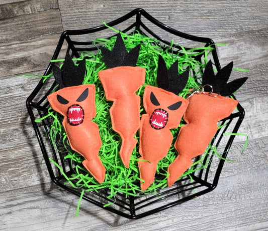 Creepy Carrot Creature – Handmade Plush or Plush Keychain / Bag Charm -  Ready to Ship