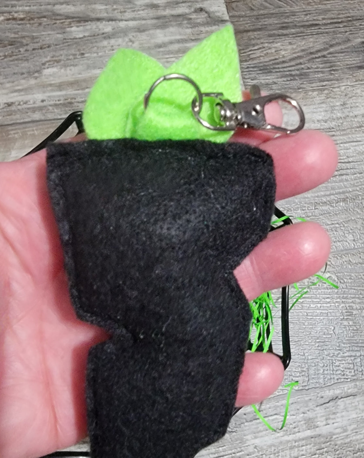 Handmade Creepy Black Carrot Creature plush, keychain, bag charm - Made to order