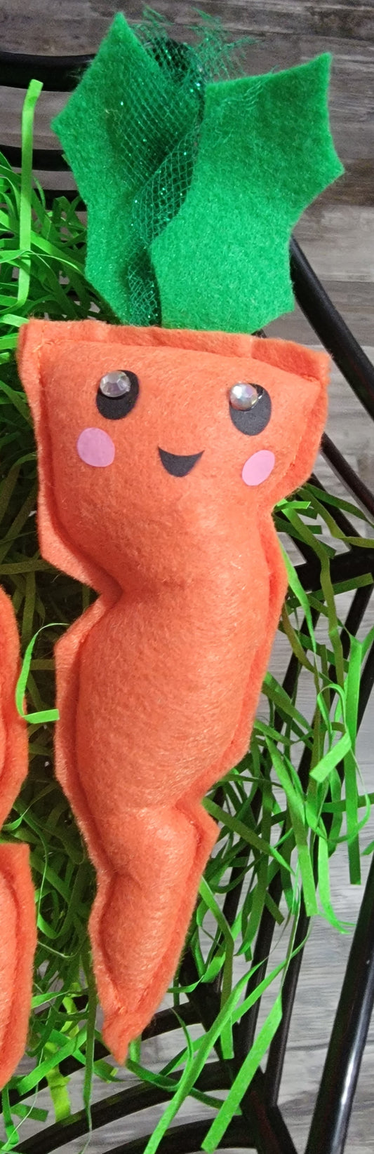 Kawaii Carrot Plushie – Cute Japanese-Inspired Carrot Character | Handmade Plush or Keychain | Made to Order