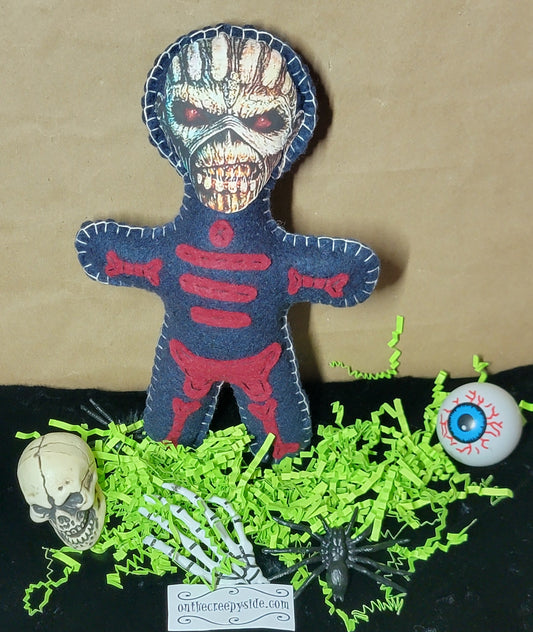 OOAK Eddie Music Mascot Stitchling – On the Creepy Side – Ready to Ship