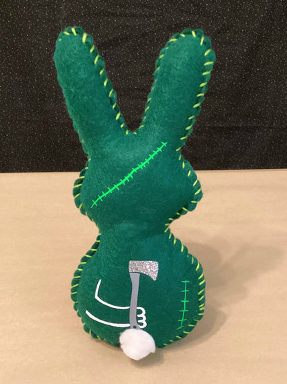 Large Green Zombie Bunny Plush - Made to Order - Peronalize