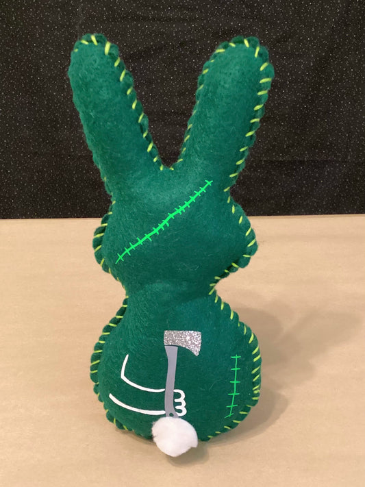 Large Green Zombie Bunny Plush - Made to Order - Peronalize