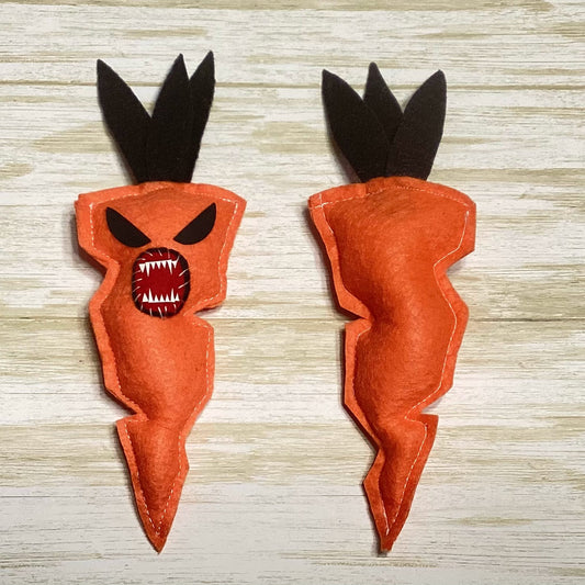 Creepy Carrot Creature – Handmade Plush or Plush Keychain / Bag Charm -  Ready to Ship