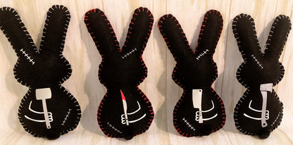Psycho Killer Bunny Holding a Sledge Hammer behind its back! Made to order & Personalizable