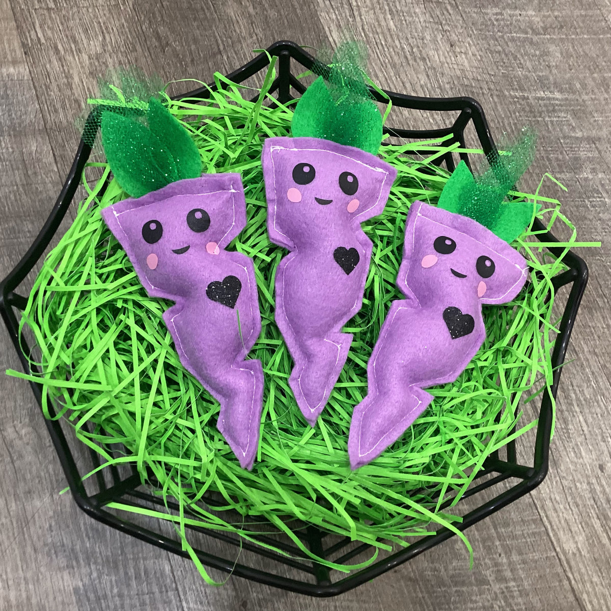 Cute Carrot Creature – Handmade Felt Easter Plush or Keychain - Made to order