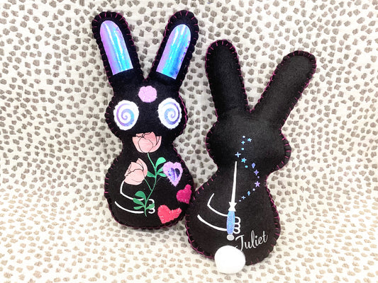 Magic Love Bunny Plush – Handmade Mystical Gothic Art Doll - Made to Order - Personalizable