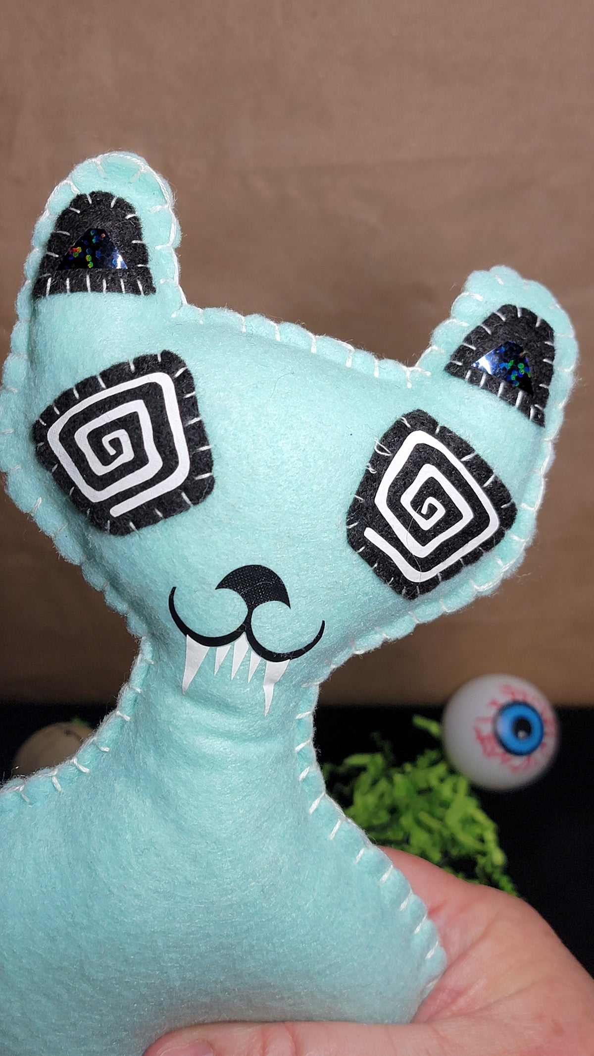  Ready-to-ship mint green Hipno Killer Kitty plush collectible