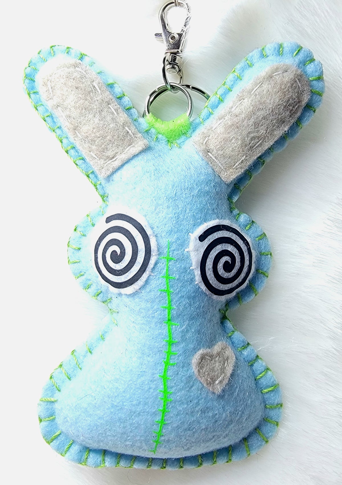 OOAK Mini Bunny Plush keychain / bag charm - Handmade - Ready to ship
