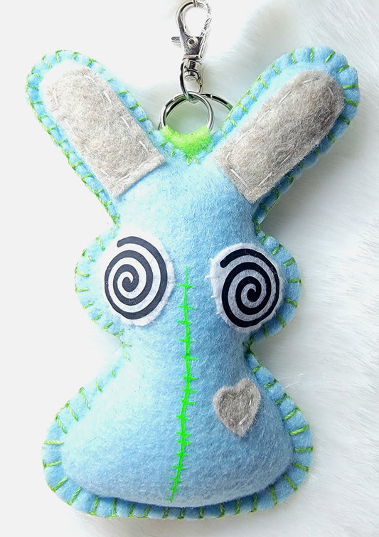 OOAK Mini Bunny Plush keychain / bag charm - Handmade - Ready to ship