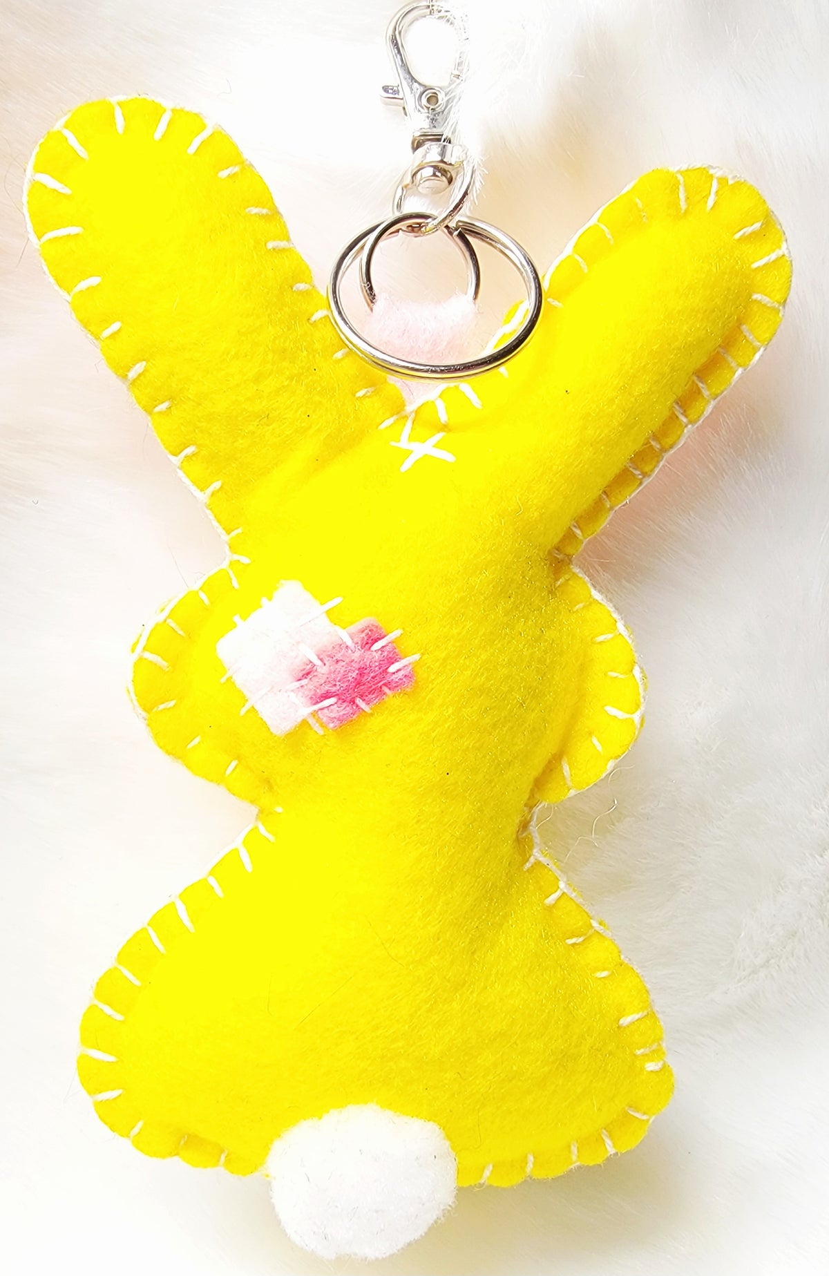 OOAK Mini Bunny Plush keychain / bag charm - Handmade - Ready to ship