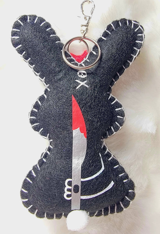 OOAK Mini Bunny Plush keychain / bag charm - Handmade - Ready to ship