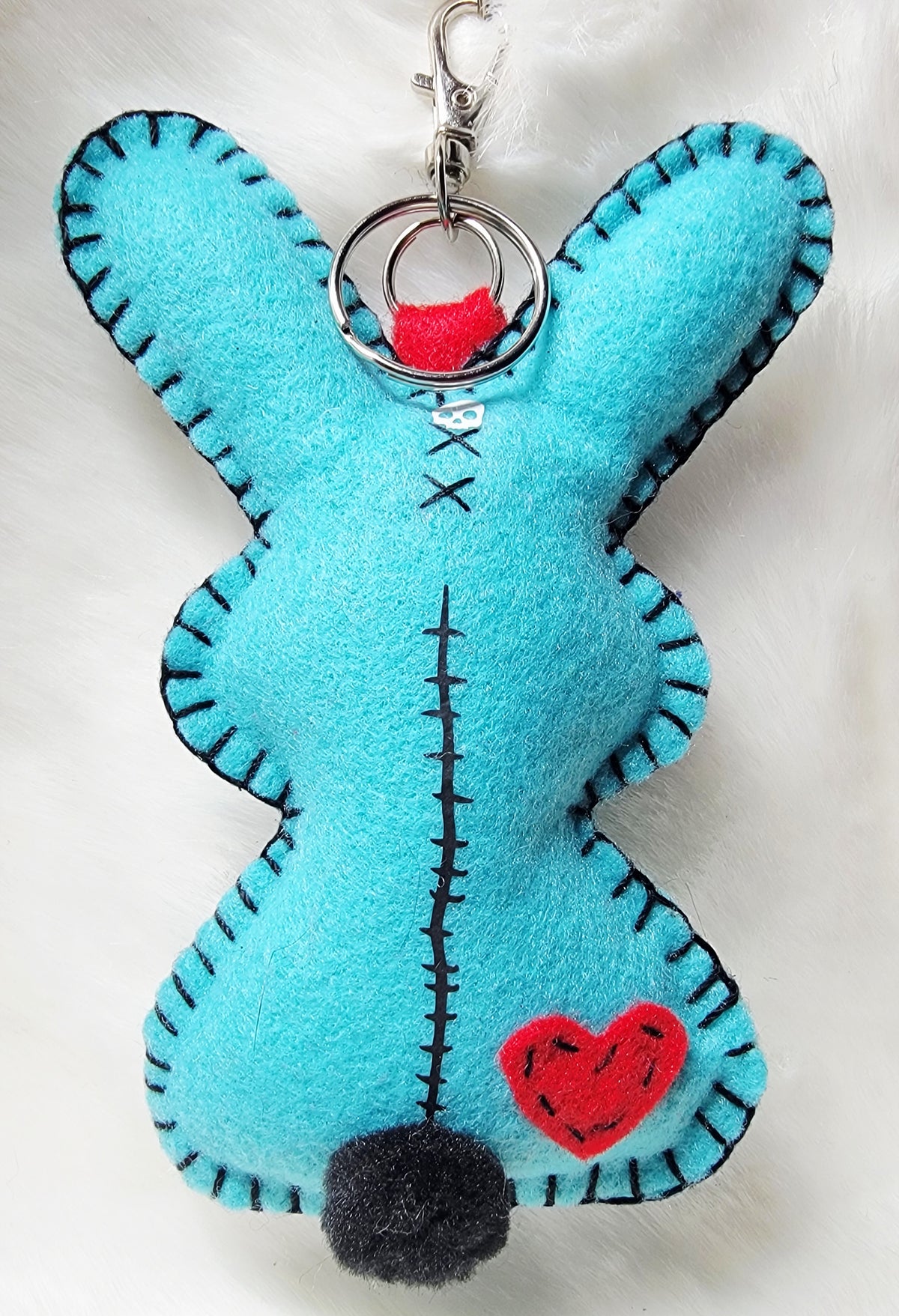 OOAK Mini Bunny Plush keychain / bag charm - Handmade - Ready to ship