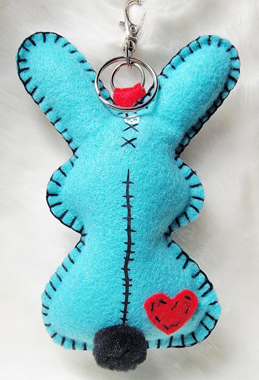 OOAK Mini Bunny Plush keychain / bag charm - Handmade - Ready to ship