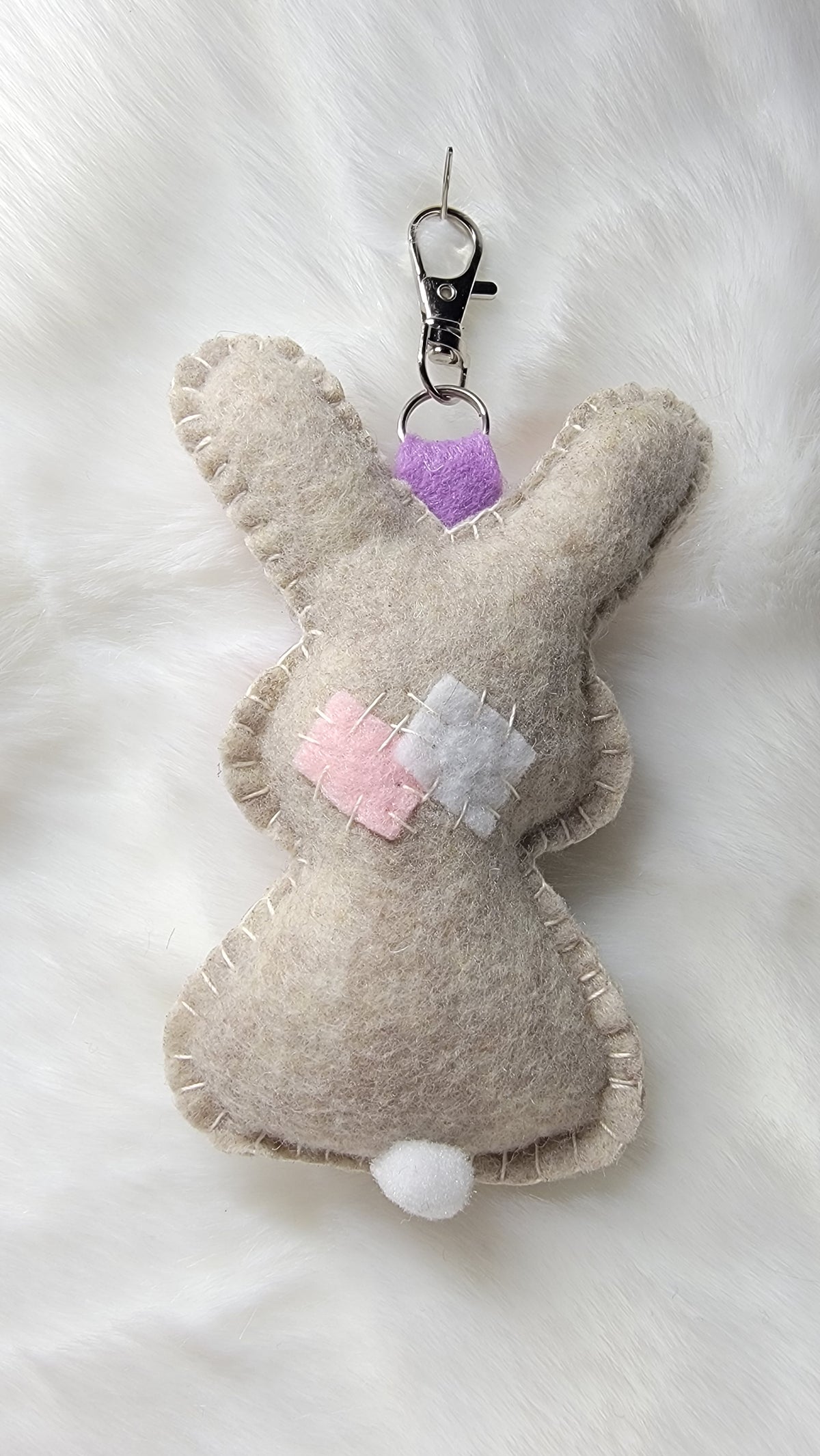 OOAK Mini Bunny Plush keychain / bag charm - Handmade - Ready to ship