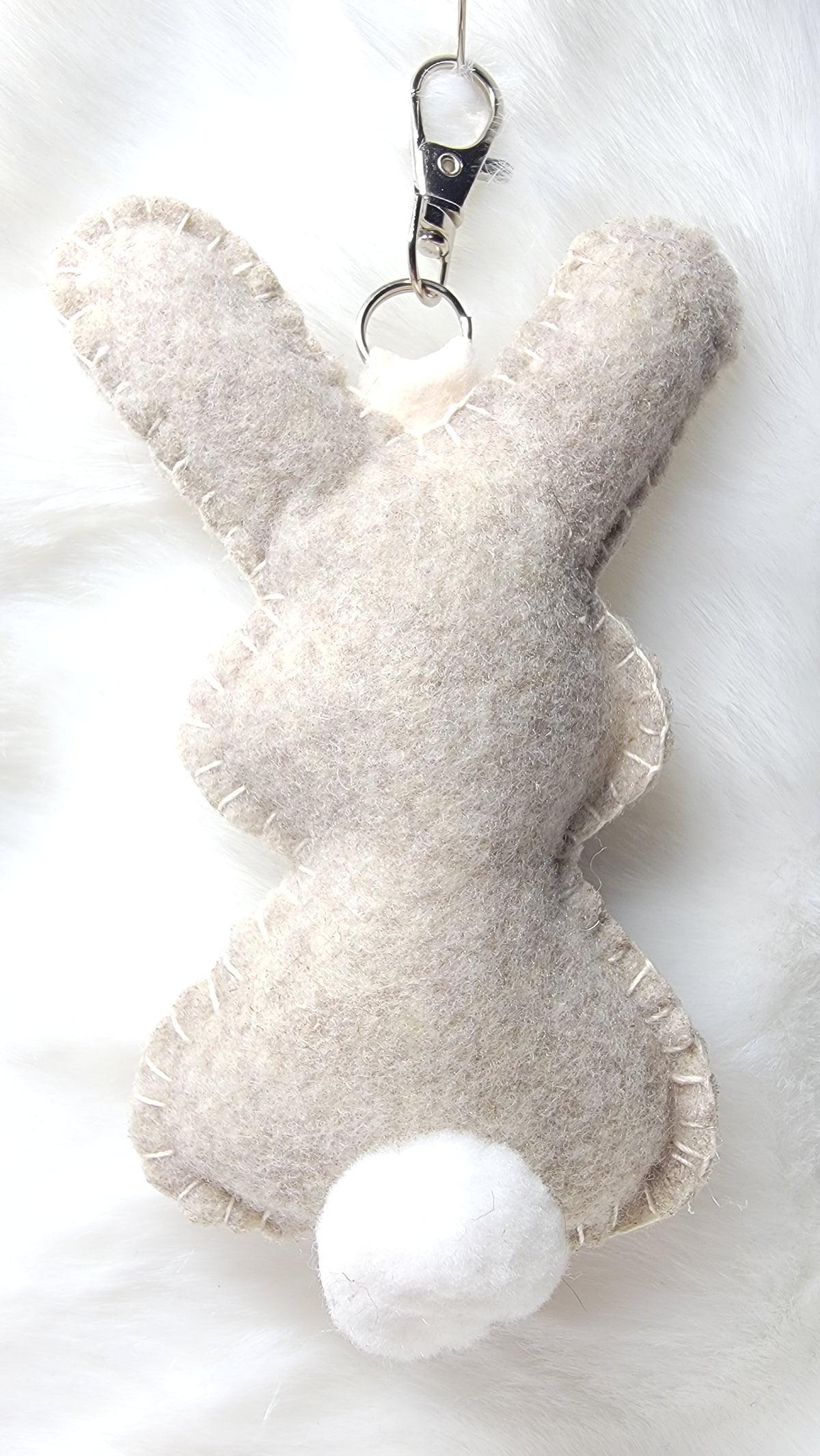 OOAK Mini Chakra Bunny Plush keychain / bag charm - Handmade - Ready to ship