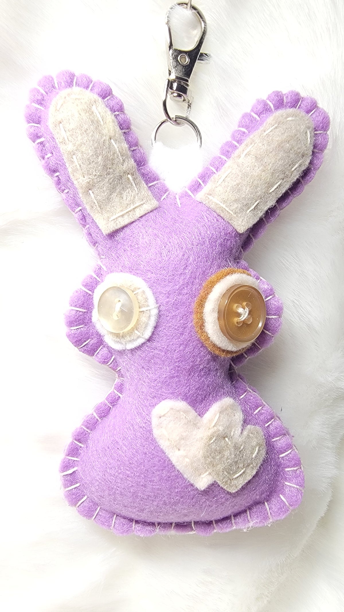 OOAK Mini Bunny Plush keychain / bag charm - Handmade - Ready to ship