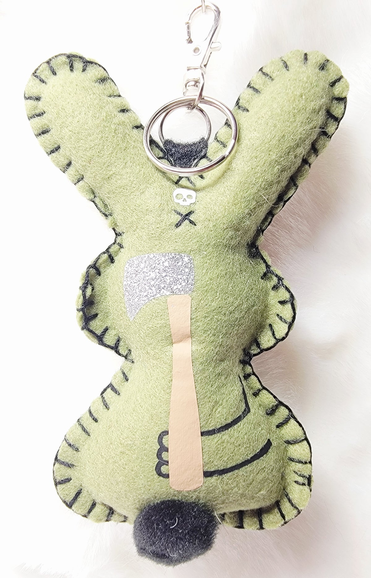 OOAK Mini Bunny Plush keychain / bag charm - Handmade - Ready to ship