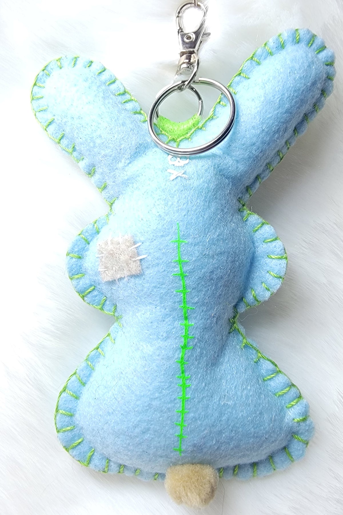 OOAK Mini Bunny Plush keychain / bag charm - Handmade - Ready to ship