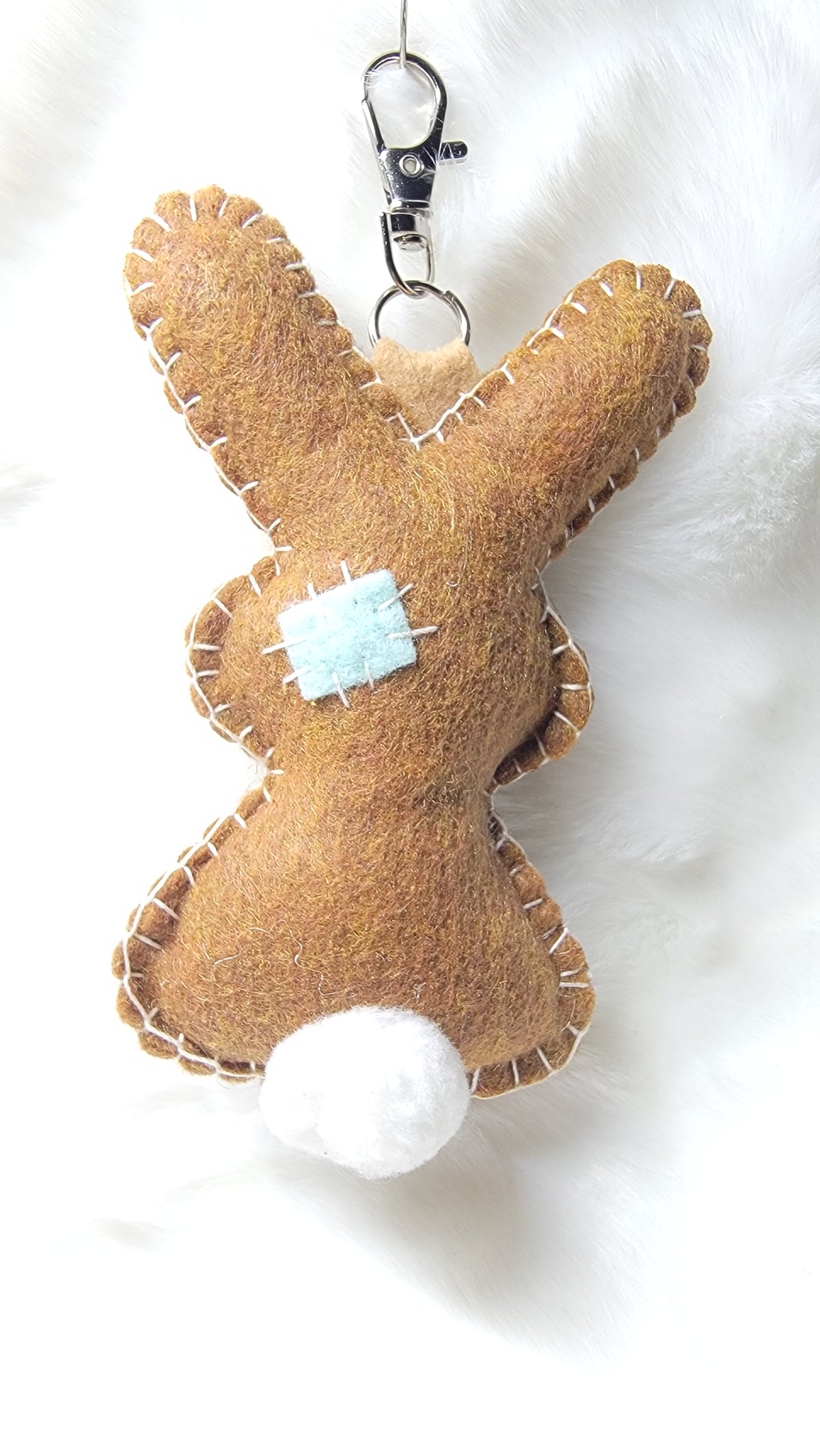 OOAK Mini Bunny Plush keychain / bag charm - Handmade - Ready to ship